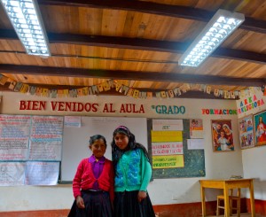 Luz eléctrica en la escuela.